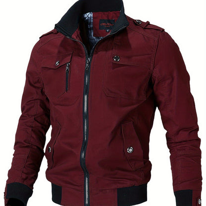 Chaqueta Multibolsillos para Hombre Abrigo de algodón