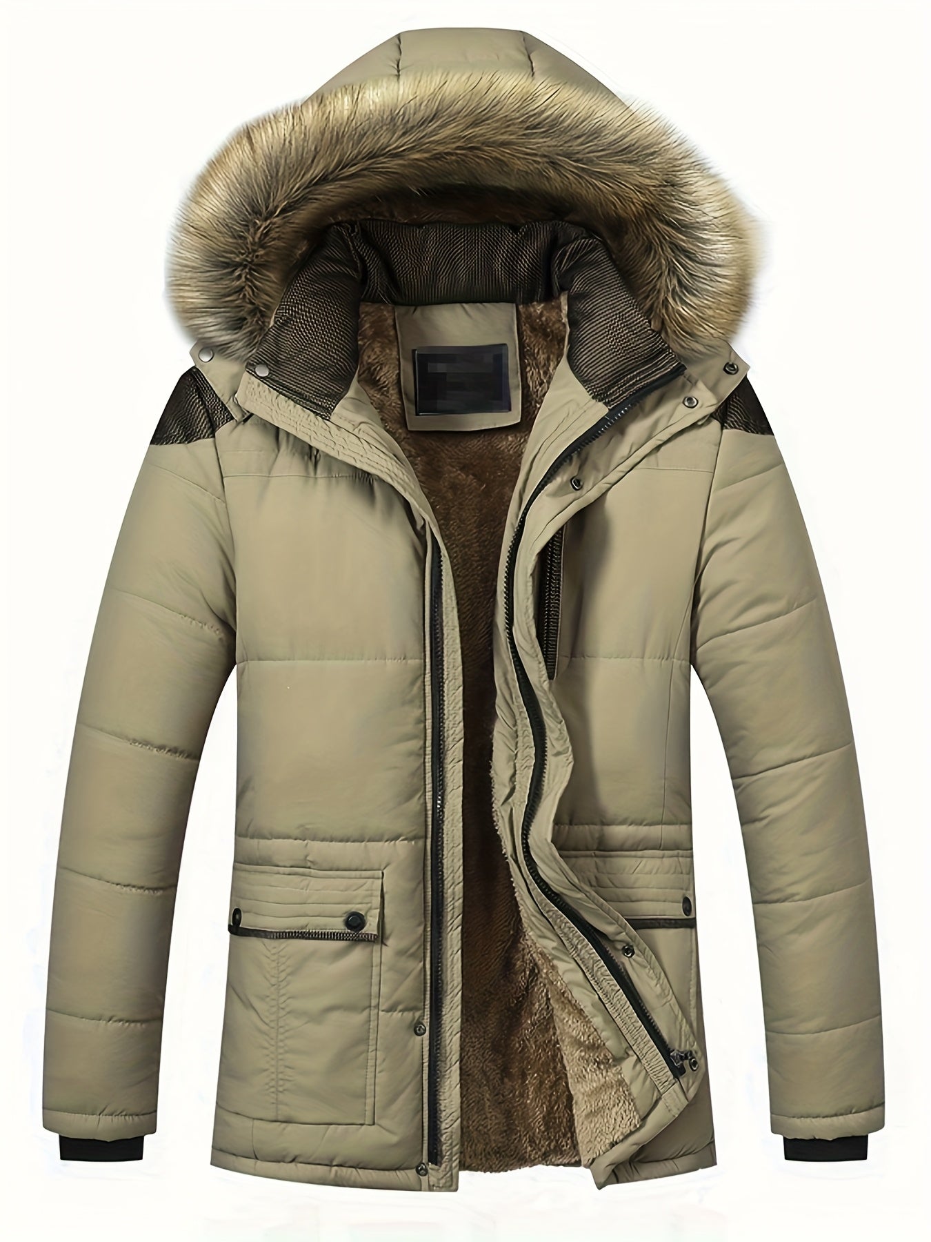 Chaqueta Fleece para Hombre Forro Polar y Largo Mid