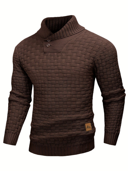 Jersey de invierno para hombre suéter elástico y elegante