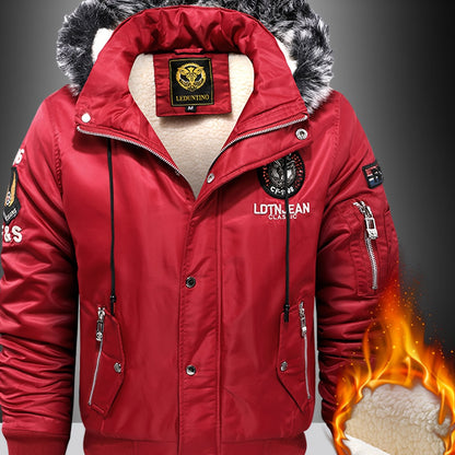 Abrigo con Capucha para Hombre  Antiviento y Frío