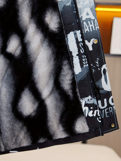 Chaqueta de Invierno para Hombre con Capucha y Cremallera