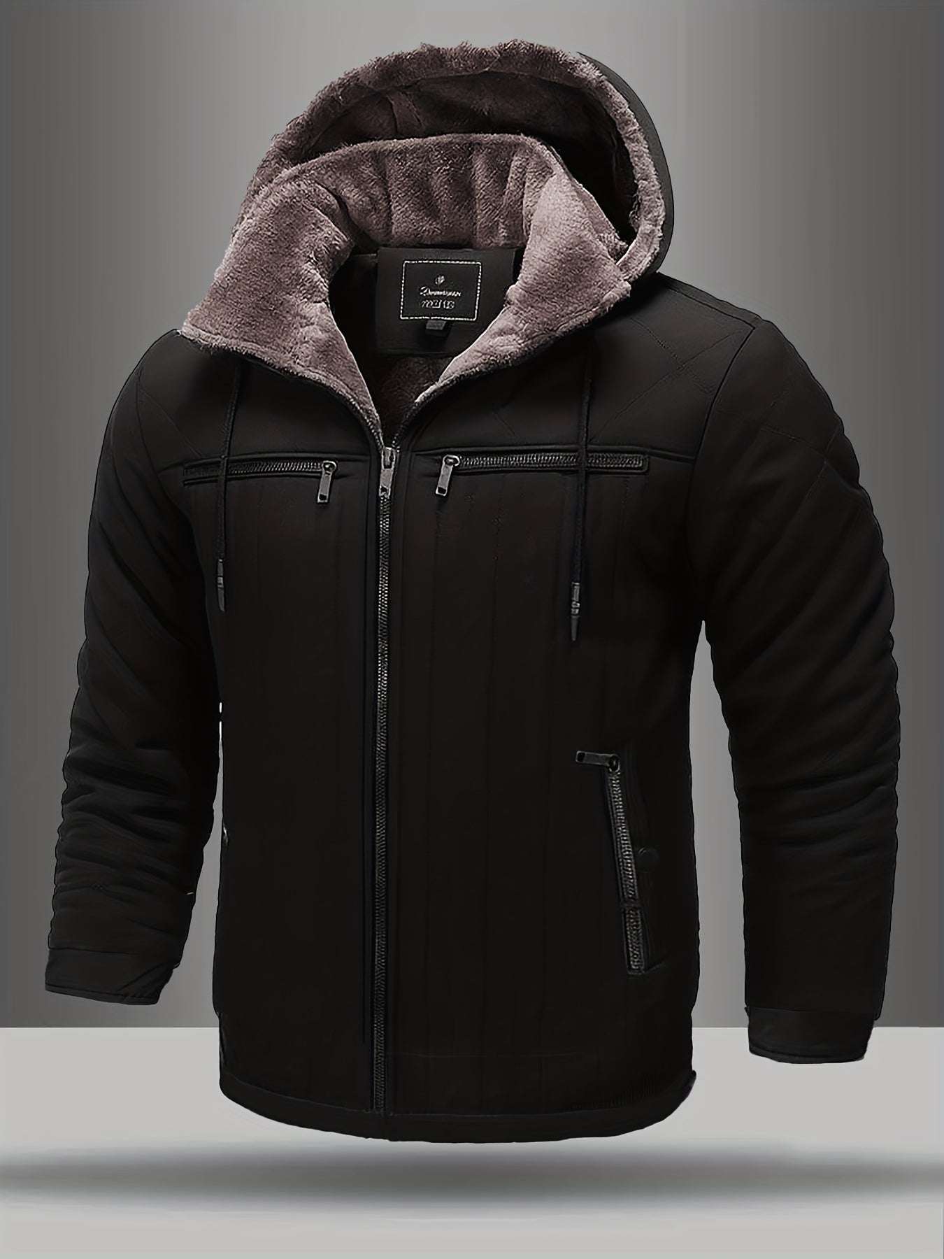 Abrigo con Capucha para Hombre  Forro Polar