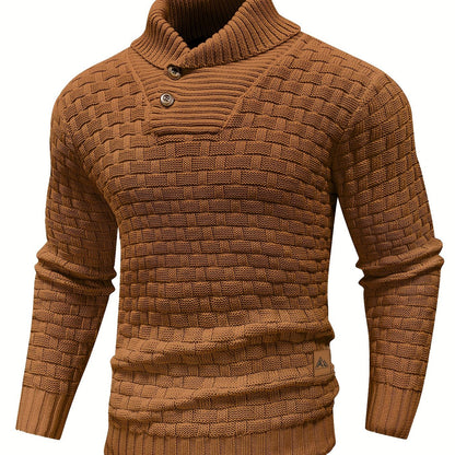 Jersey de invierno para hombre suéter elástico y elegante