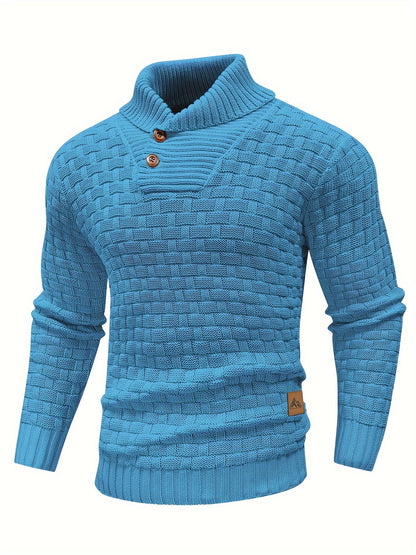 Jersey de invierno para hombre suéter elástico y elegante