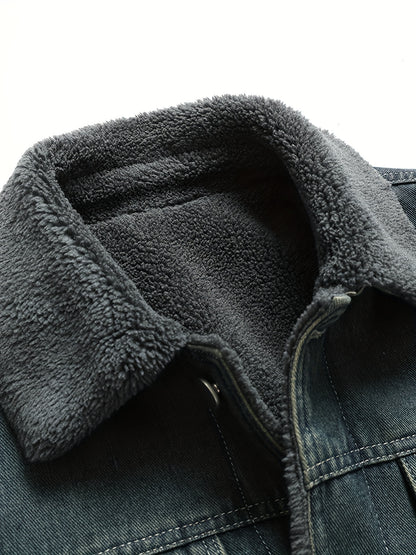 Chaqueta de Invierno para Hombre con Solapa y Forro Interior