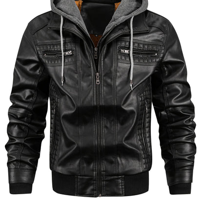 Chaqueta con capucha de invierno para hombre