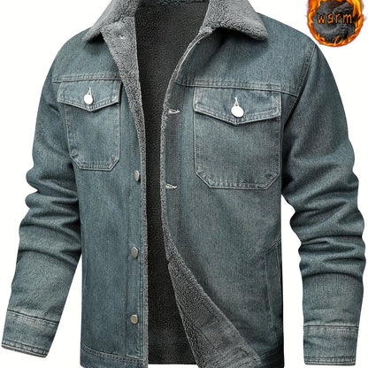 Chaqueta de Invierno para Hombre con Solapa y Forro Interior