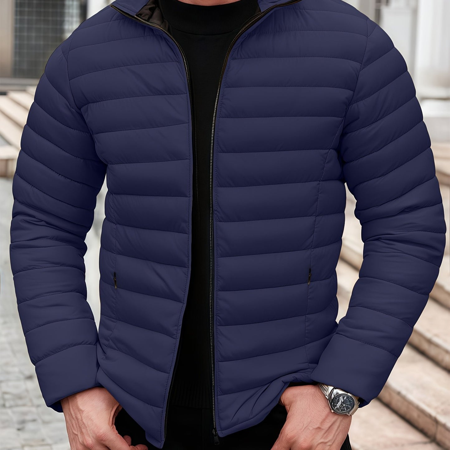 Chaqueta Holgada con Relleno para Hombre