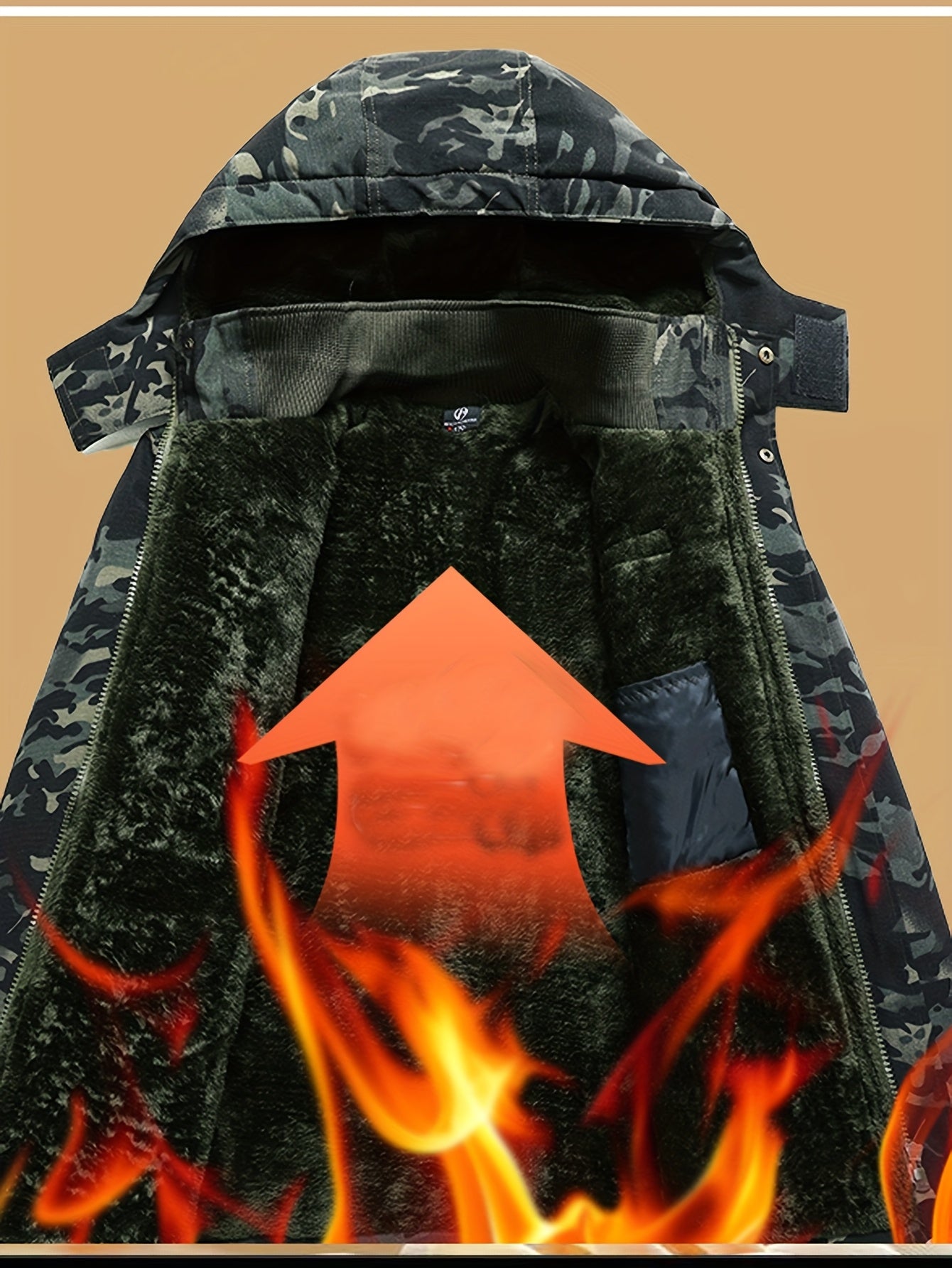 Chaqueta Casual inverno con Capucha para Hombre