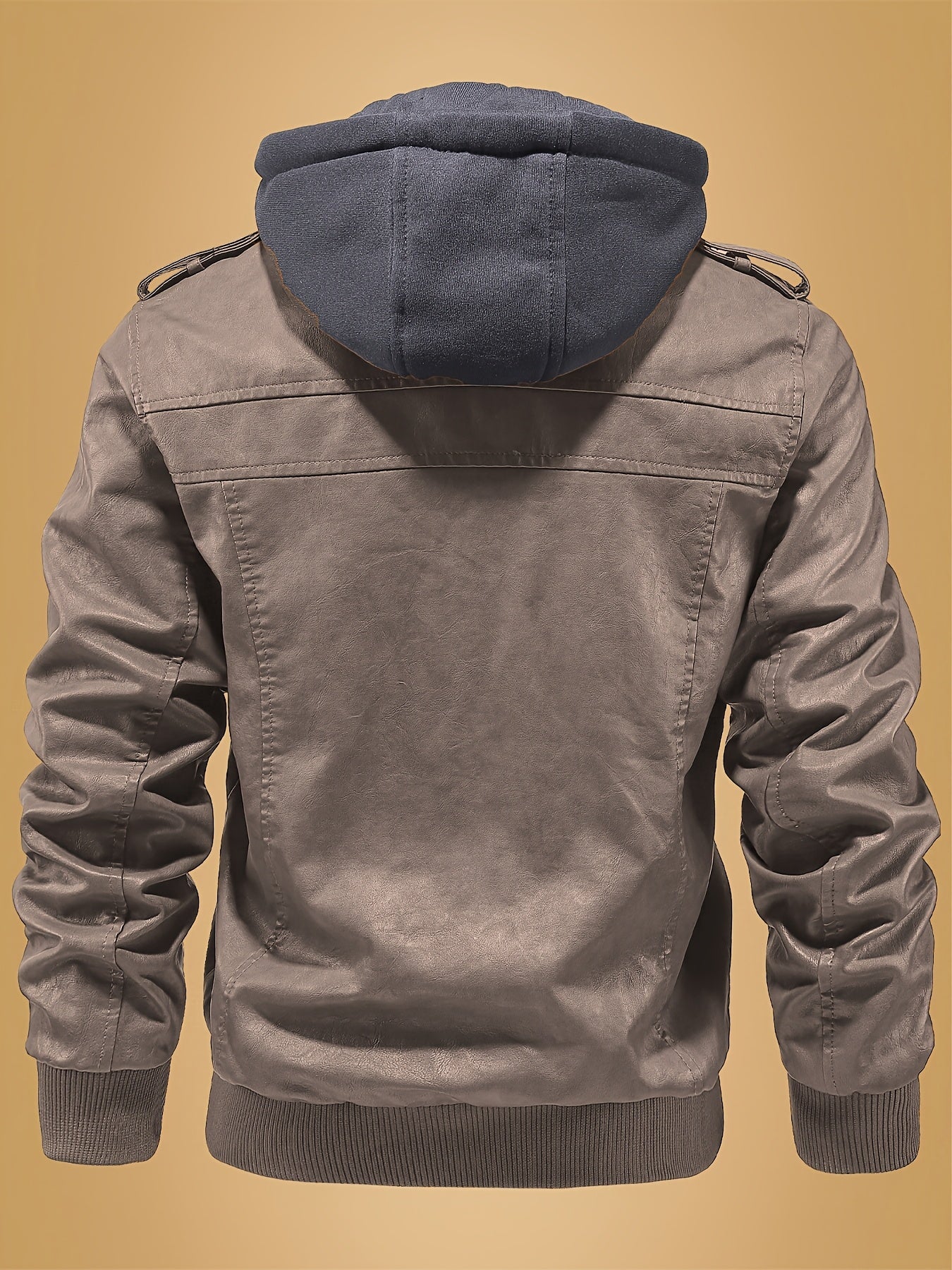 Chaqueta Retro de Cuero PU para Hombre