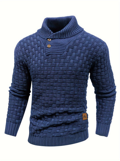 Jersey de invierno para hombre suéter elástico y elegante