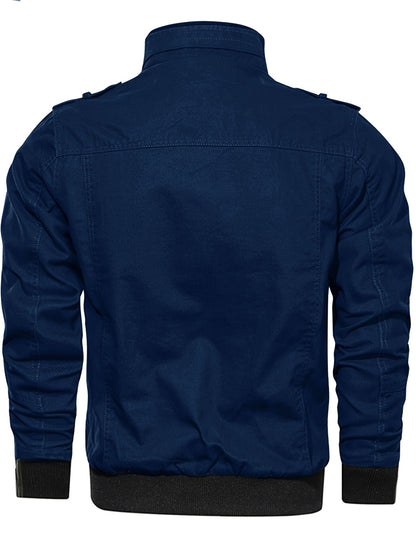 Chaqueta Multibolsillos para Hombre Abrigo de algodón