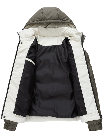 Chaqueta de Invierno para Hombre con Capucha y Forro Interior