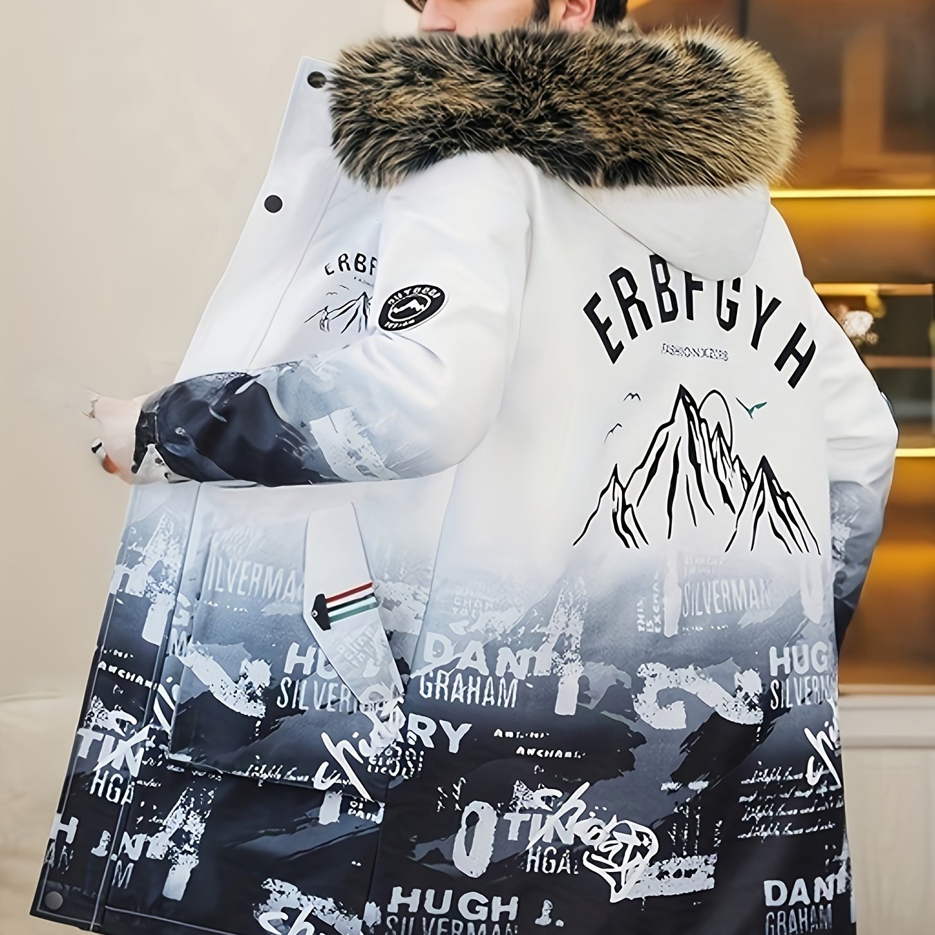 Chaqueta de Invierno para Hombre con Capucha y Cremallera