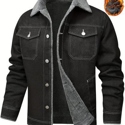 Chaqueta de Invierno para Hombre con Solapa y Forro Interior