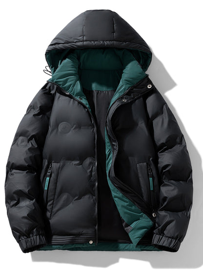 Chaqueta de Invierno para Hombre con Capucha y Forro Interior