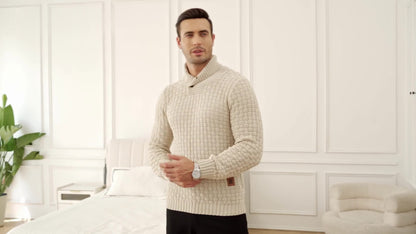 Jersey de invierno para hombre suéter elástico y elegante