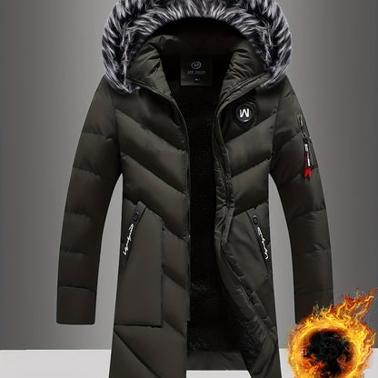 Chaqueta de inverno con forro polar casual para hombre