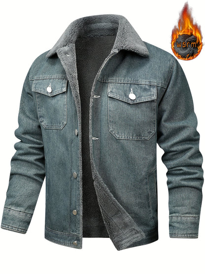 Chaqueta de Invierno para Hombre con Solapa y Forro Interior