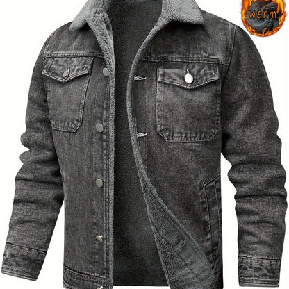 Chaqueta de Invierno para Hombre con Solapa y Forro Interior