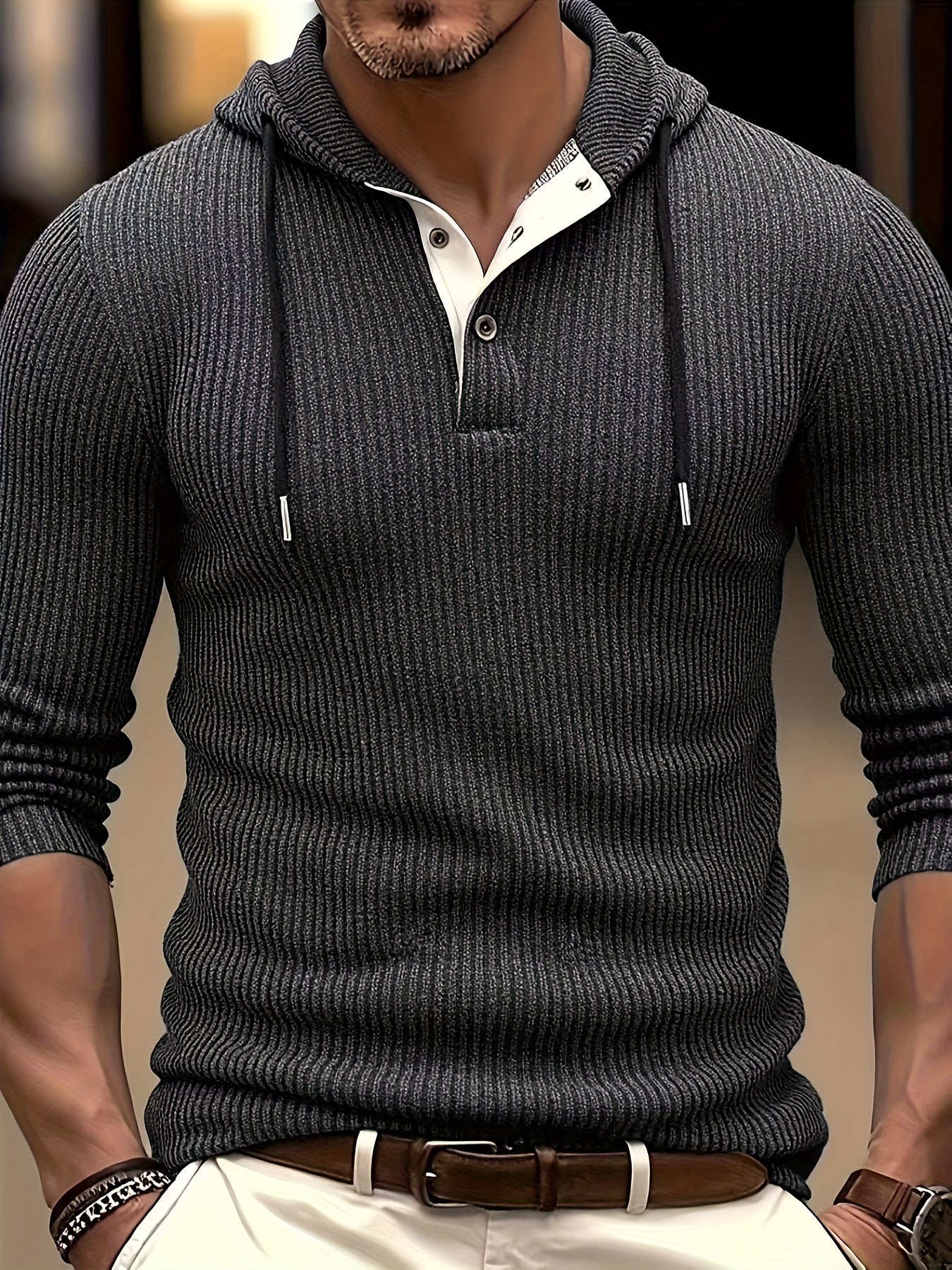 Jersey Casual para Hombre con Capucha