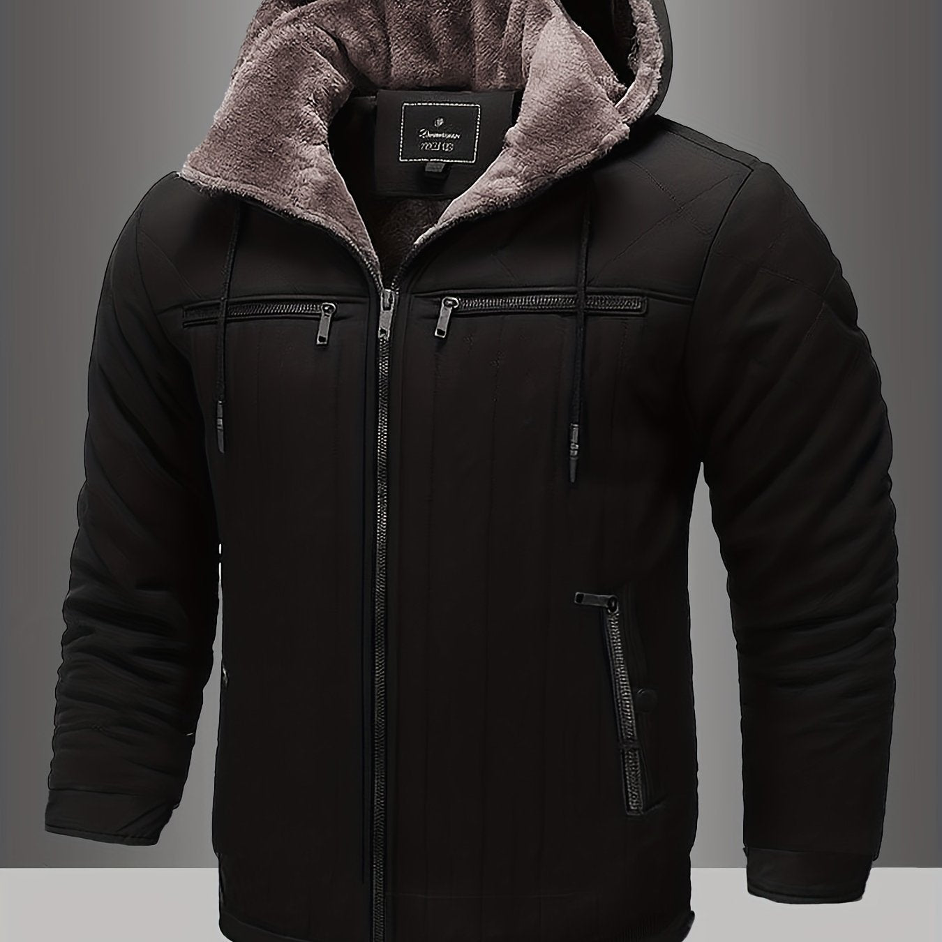 Abrigo con Capucha para Hombre  Forro Polar