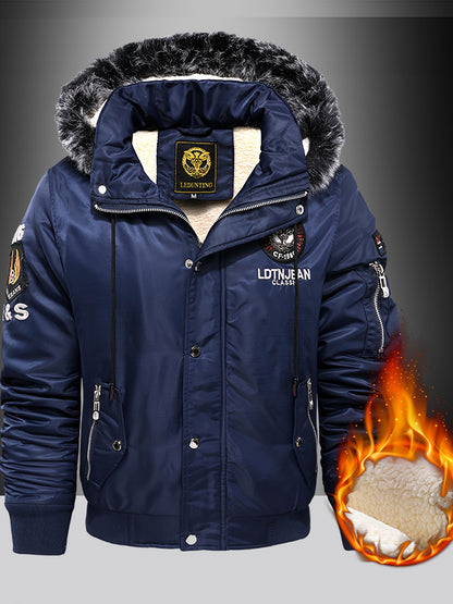 Abrigo con Capucha para Hombre  Antiviento y Frío