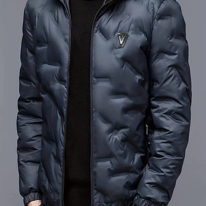 Abrigo Acolchado para Hombre Capucha y Forro Polar