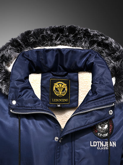 Abrigo con Capucha para Hombre  Antiviento y Frío