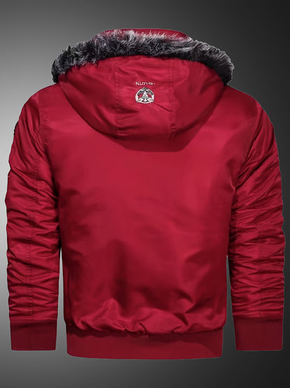 Abrigo con Capucha para Hombre  Antiviento y Frío